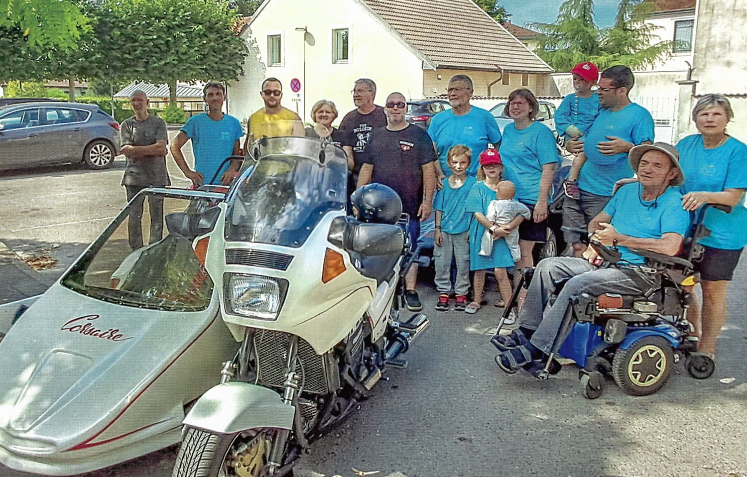 Membres des associations Les motards du cœur, Les Paniers Lorrains, API et E.R.V.A. le 31 août 2024 à Neufchâteau Image